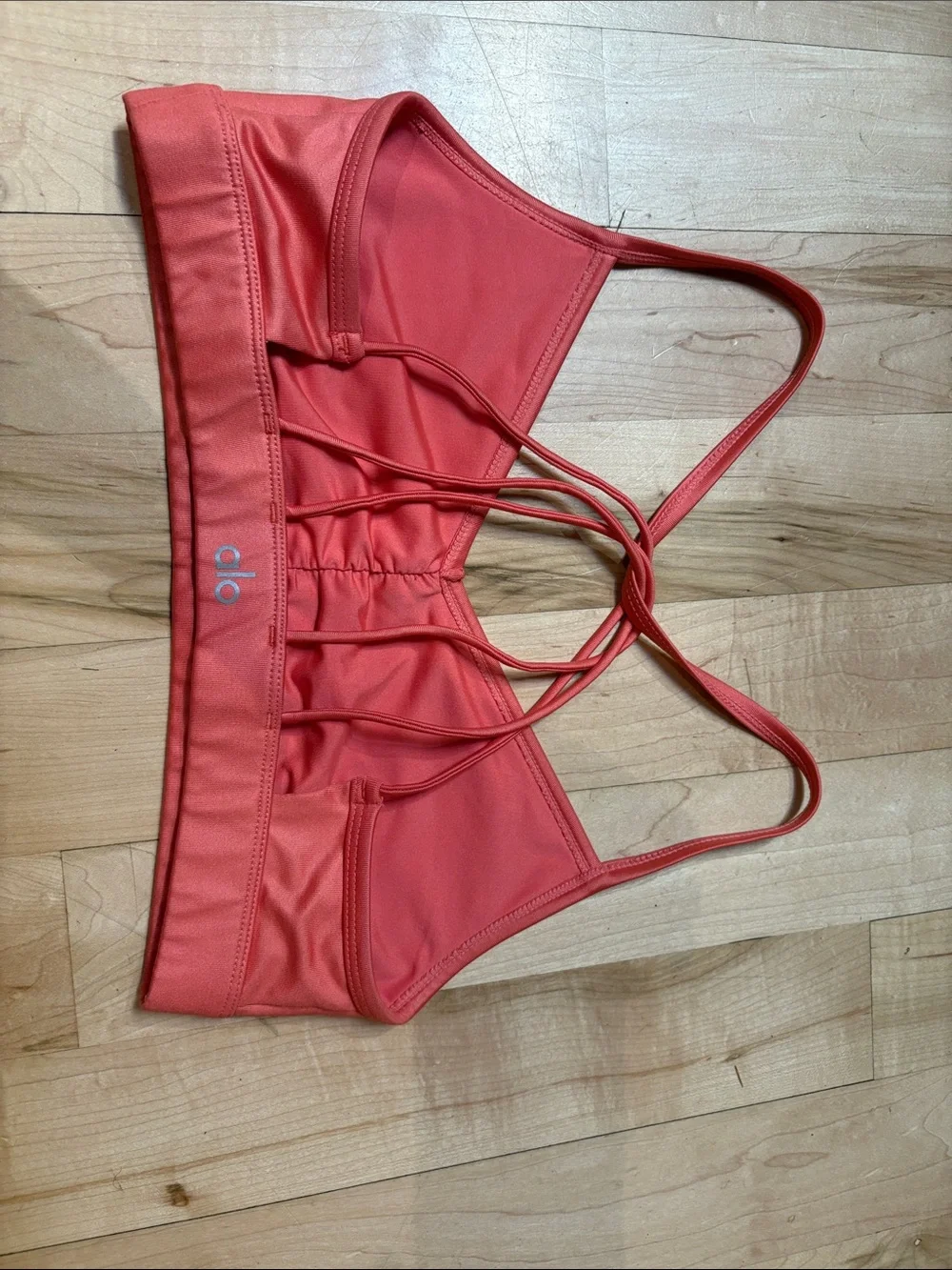 ALO. Med Coral Strappy Bralette